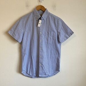 J. Crew Short-sleeve Broken-in organic cotton shirt in University Stripe- Size S